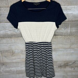 Topshop petite 6 striped colorblock mini dress 6 petite